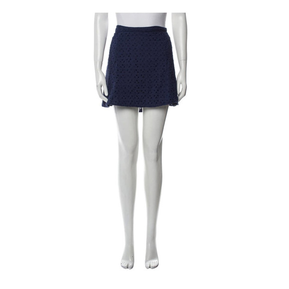 Reformation Dresses & Skirts - Reformation Mini Eyelet Skirt Size XL Blue